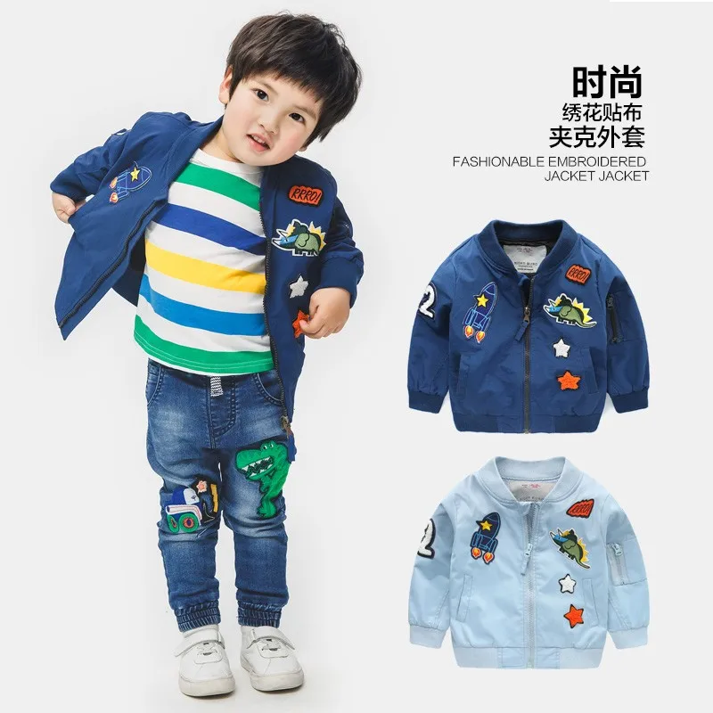 

2018 Spring Autumn Jackets for Boy Coat Bomber Jacket Fashion Baby Boy's Windbreaker Jacket Kids Children Clothing 2-8T