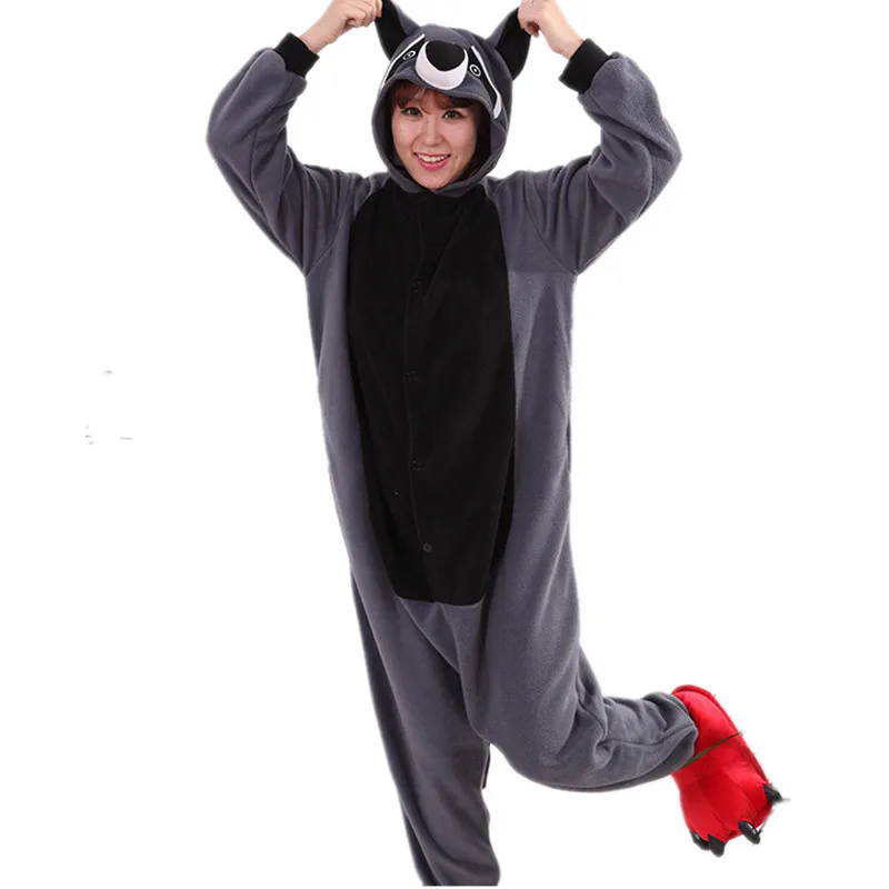 

Unisex Pajamas Raccoon Women's Pajamas Whole of Animals Chinese Market Online Men's Funny Pajamas Adults Winter Onesies