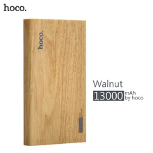 HOCO 13000mAh Power Bank Wooden Mobile Phone External Battery Pack Powerbank Fast Charger for Phones with Large Capacity
