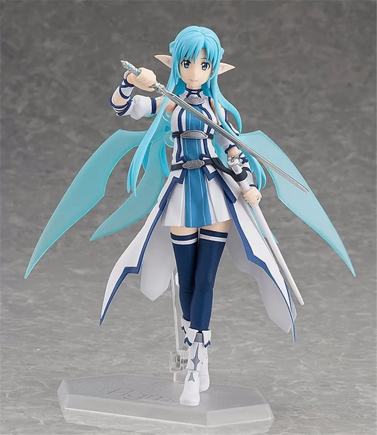 Аниме Sword Art Online Figma 289 Kirigaya Kazuto Kirito Figma 264 Yuki Asuna Figma 314 LEAFA ПВХ Фигурки игрушки куклы 15 см