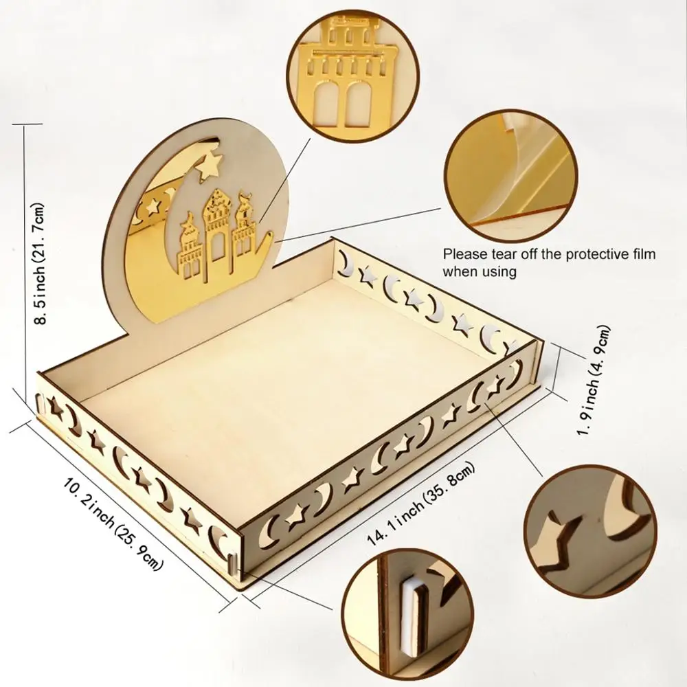 Деревянный ИД Мубарак Рамадан украшения исламский Рамадан и Ид украшения для еды Ид Аль Адха ИД мусульманский Декор подарок Рамадан