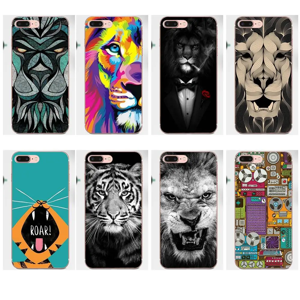 

Tpu Soft Shell Phone Case For Galaxy A3 A5 A7 On5 On7 2015 2016 2017 Grand Alpha G850 Core2 Prime S2 I9082 Lion Tiger Animal