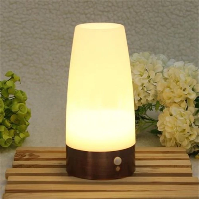 

PIR Wireless led Motion Sensor Retro Bedroom Night Light Battery Powered LED Table Lamp Best Quality Nightlight for toilet seat