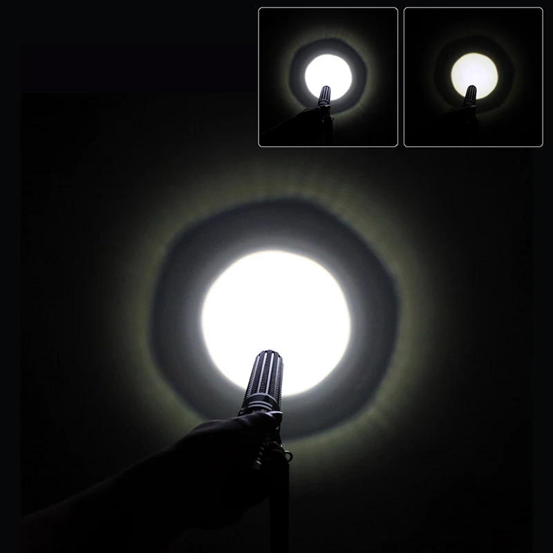New Bat Tactical Flashlight Zoomable Torches Linterna Self Defense Led Flashlight 18650 Rechargeable Battery or 3 AAA Battery (4)