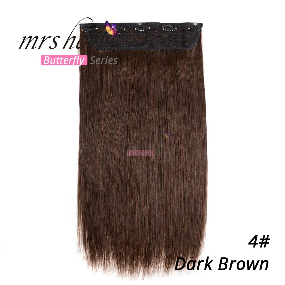 MRS HAIR на заколках, человеческие волосы для наращивания, прямые, 1" 18" 2", натуральные волосы на заколках, 9 цветов,, светлые волосы
