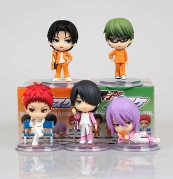 

5pcs/set Kuroko's Basketball Anime Action Figures PVC brinquedos Collection Figures toys for christmas gift with Retail box