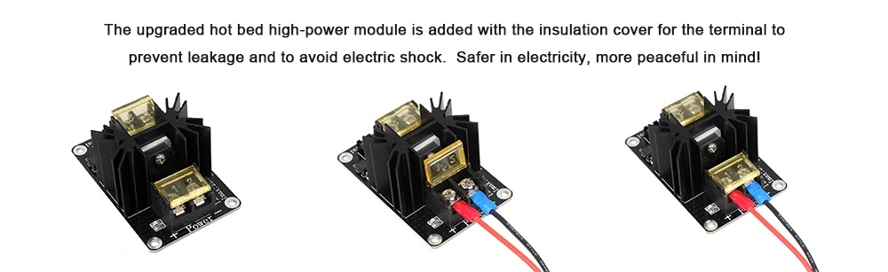 XCR3D 3d принтер части с подогревом модуль расширения мощности горячей кровати высокий ток плата нагрузок MOS трубка с изоляционной крышкой кабеля