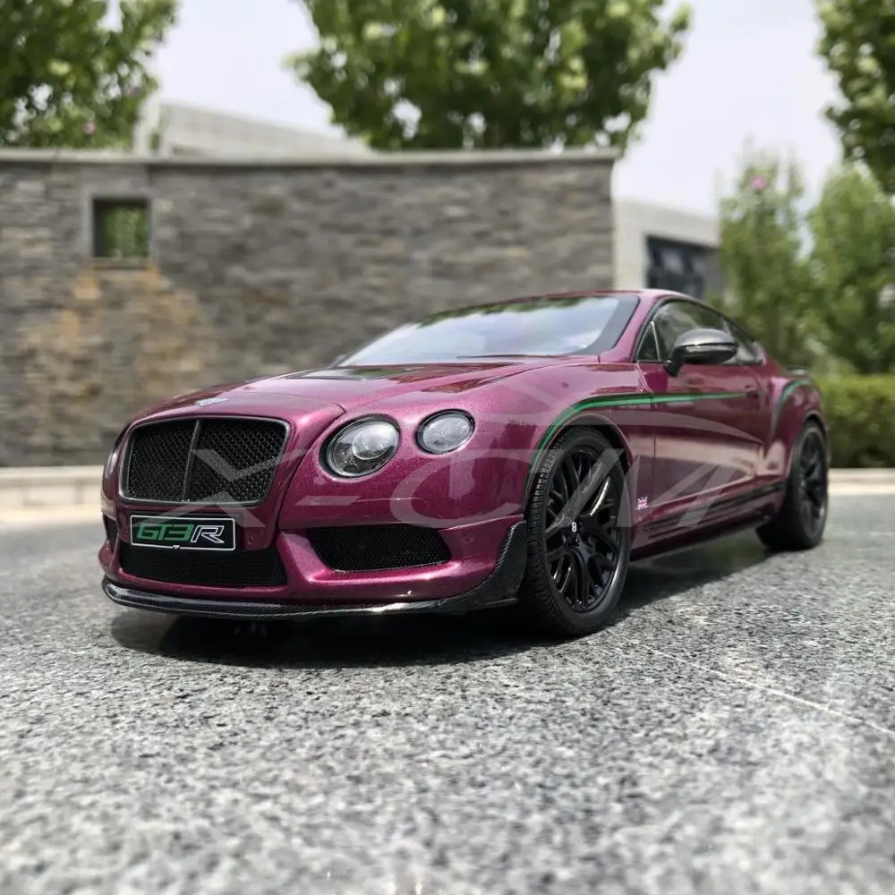 Литая под давлением модель автомобиля Почти настоящий Bentley Континентальный GT3-R ограниченная 1:18(фиолетовый)+ маленький подарок