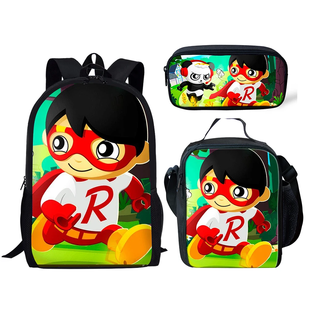 THIKIN Ryan's World Print рюкзак для подростков мальчиков и девочек школьные сумки YouTube Stars 3 шт./компл. детские повседневные сумки Mochila - Цвет: as picture