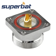 Superbat L29 7/16 Din Женский 4 отверстия панель крепление Джек с фланцем припой чашка RF разъем для гофрированной меди 1/2 ''кабель