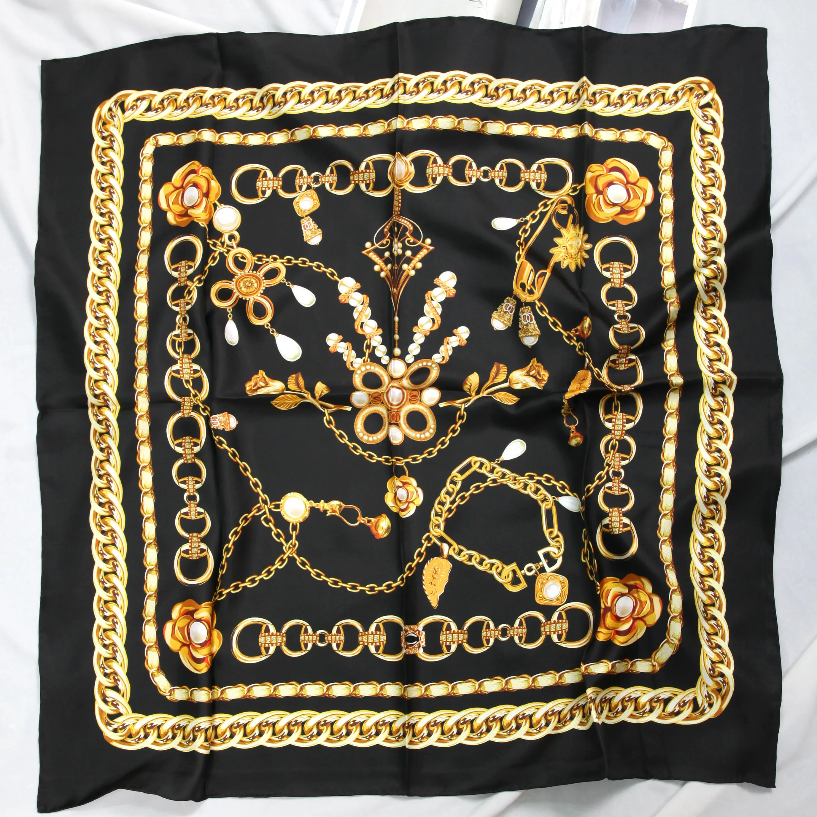 

ELEGANT HANDMADE BRAND 100%Twill Silk Scarf TWIC-190111