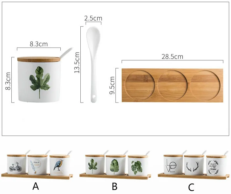 3 шт./компл. керамическая емкость крышки баночки современный стиль сахар соль сушеный прибор для хранения фруктов баночка организации подарки