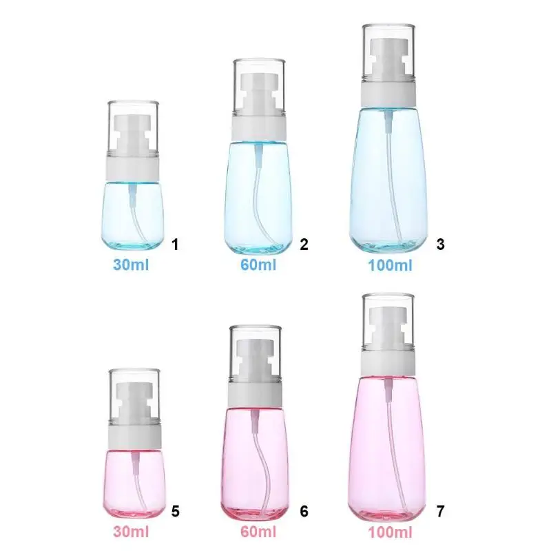 

30/60/100ML Travel Empty Spray Refillable Bottle Perfume Atomizer Travel Transparent Plastic Perfume Atomizer Dispenser Bottle