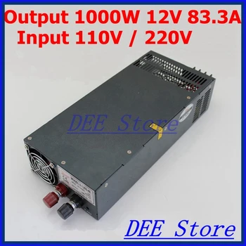 

Led driver 1000W 12V 83.3A ac 110v/220v to dc 12v Single Output Switching power supply unit for LED Strip light