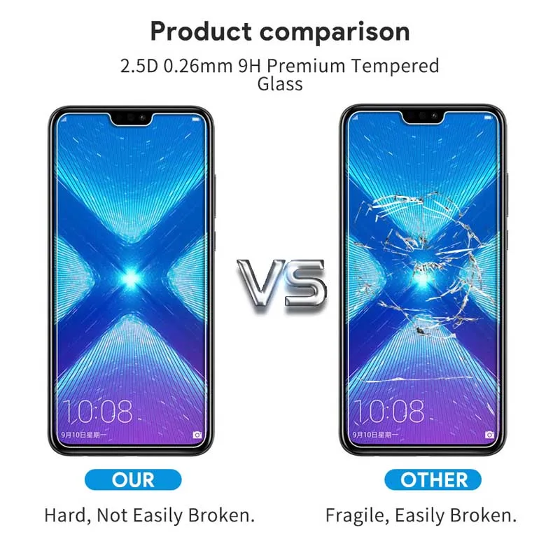 Защитная пленка для экрана из закаленного стекла Huawei Honor 8X 6 5 дюймов 9H 2.5D защитная