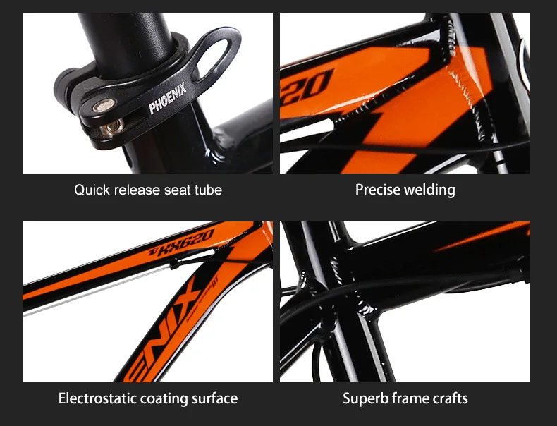 Phoenix 26 INCH Bike 21 24 Speed Mountain Bicycle Aluminium Double Disc Brake MTB Bike Bisiklet Bicicleta Mountain Road Cycling