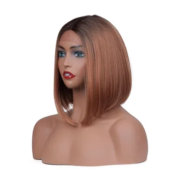 

Jingfa High Quality Synthetic Wigs Short Bob Hair Lace Front Synthetic Wig
