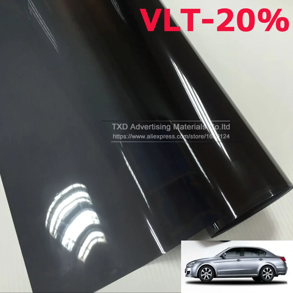 0.5*3m VLT 20 Car Window Film Foils Solar Protection Car Sticker for Auto Window Side Window