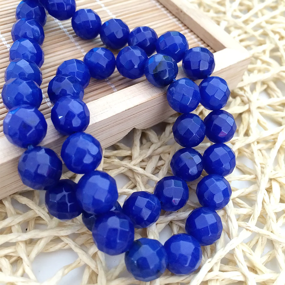 Beautiful dark blue stone chalcedony 4mm 6mm 8mm 10mm 12mm jades