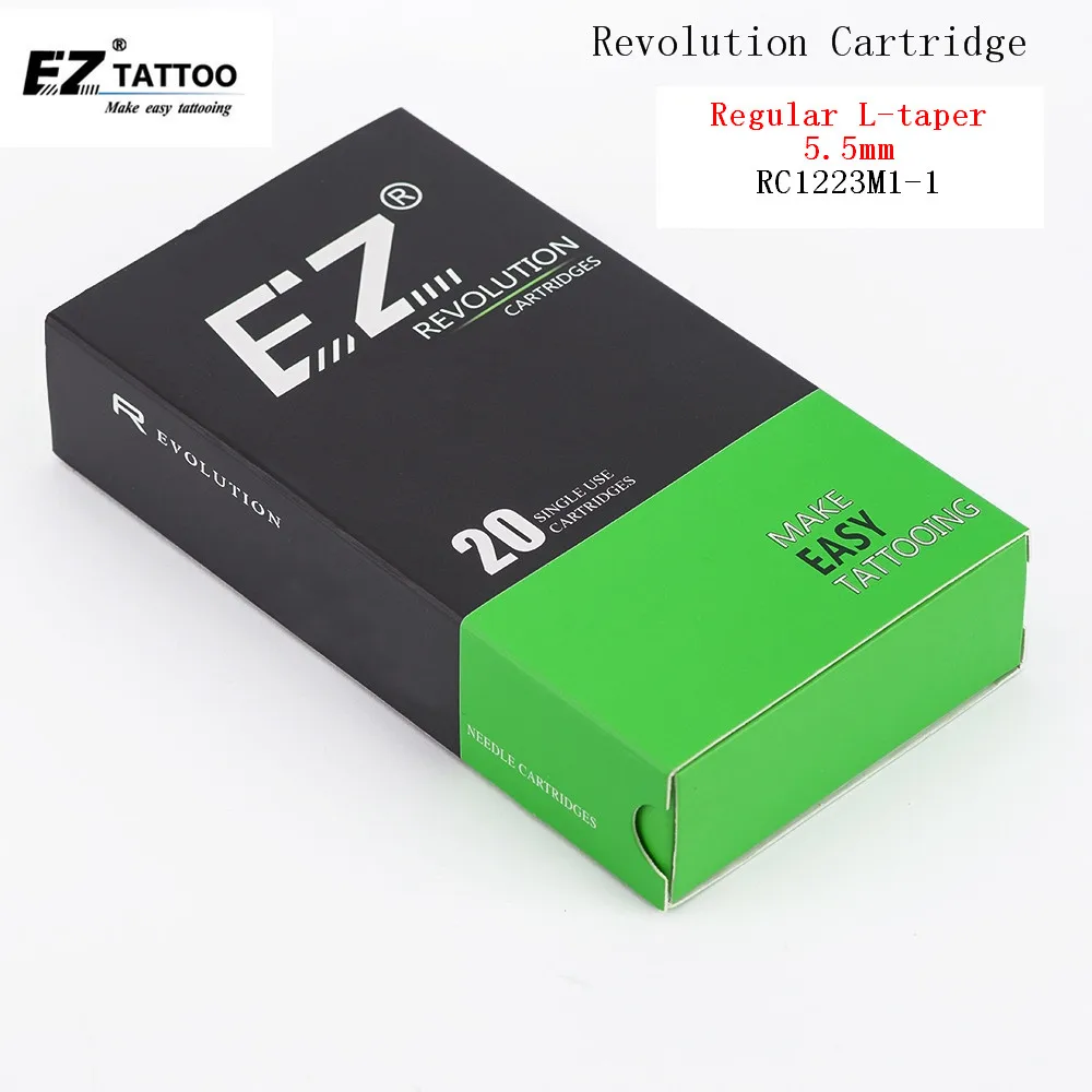 

RC1223M1-1 EZ Cartridge Tattoo Needles Revolution Magnum M1#12 0.35mm L-taper 5.5mm for Rotary machines and grips 20 pcs /box