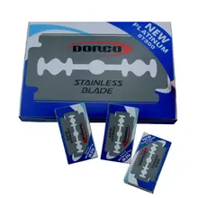 10 шт. ST300 лезвия для бритвы из нержавеющей стали для мужчин с двойным краем острое тонкое лезвие для ухода за лицом