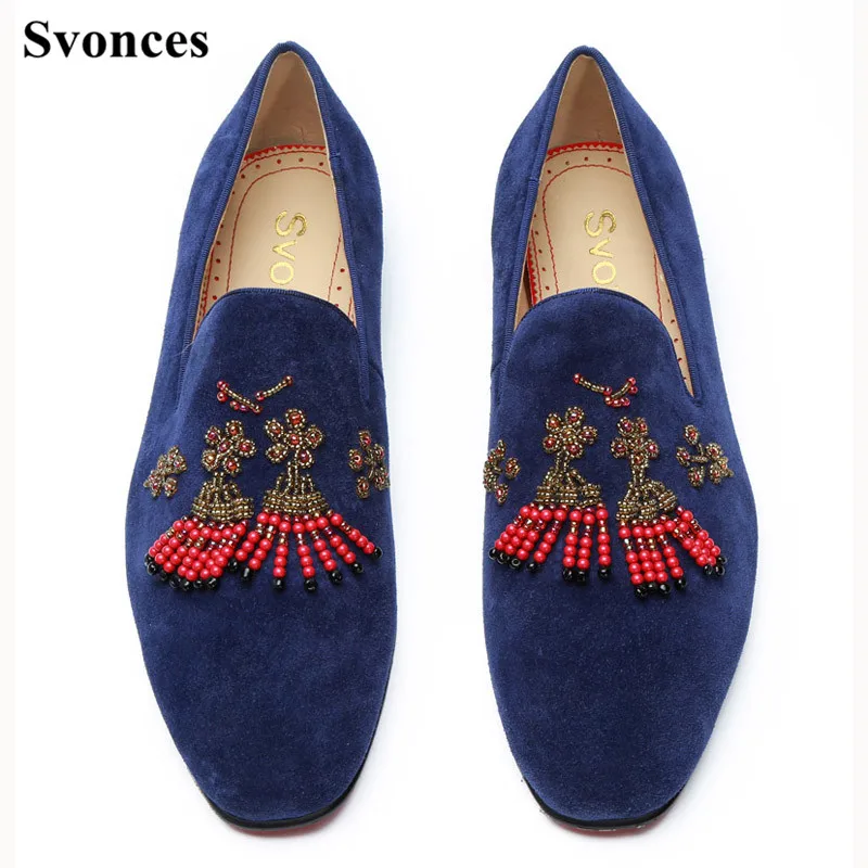 

Navy Blue Men's Fashion Tassel Soft Moccasins Mens Genuine Suede Leather Casual Loafers Man Outdoor Oxfords Driving Flats Shoes