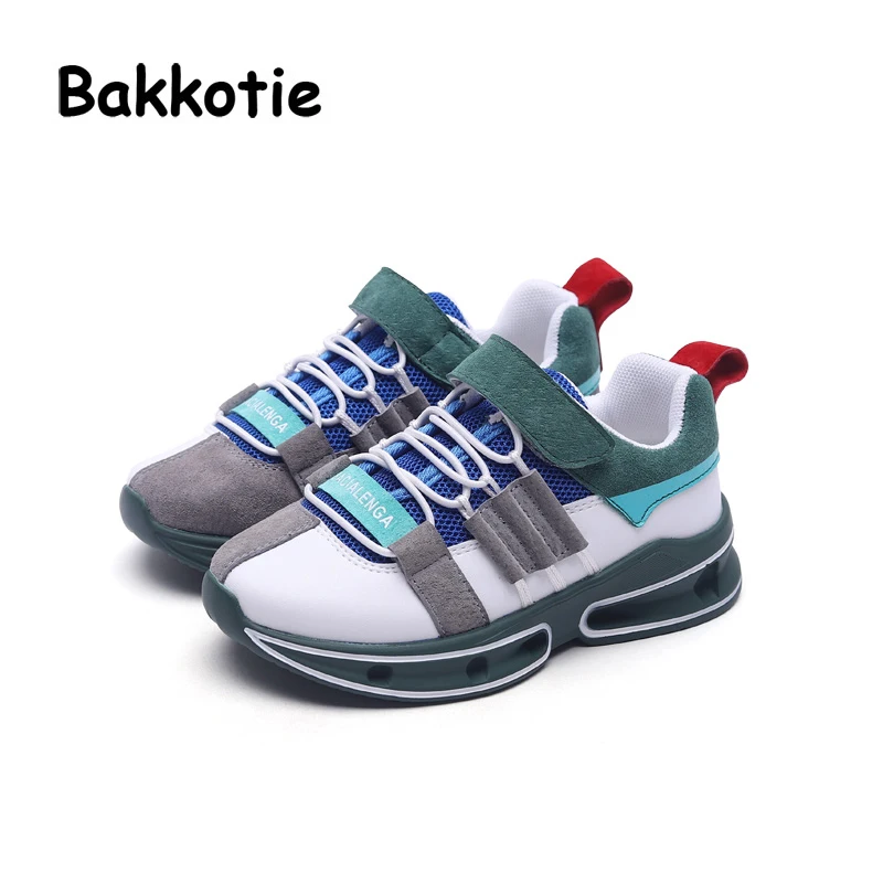 

Bakkotie 2018 Autumn Fashion Baby Boy Genuine Leather Mesh Shoes Child Casual Sneakers Kid Sport Shoes Girl Brand Shoes Trainer