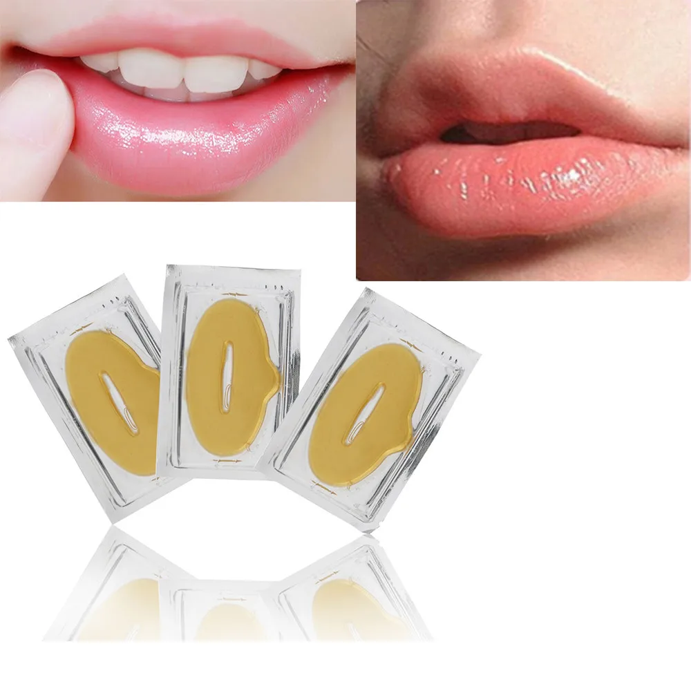 Lip Masks Gold Crystal Collagen Patch Anti Ageing Wrinkle Moisturising Lips Mask F712in Lip