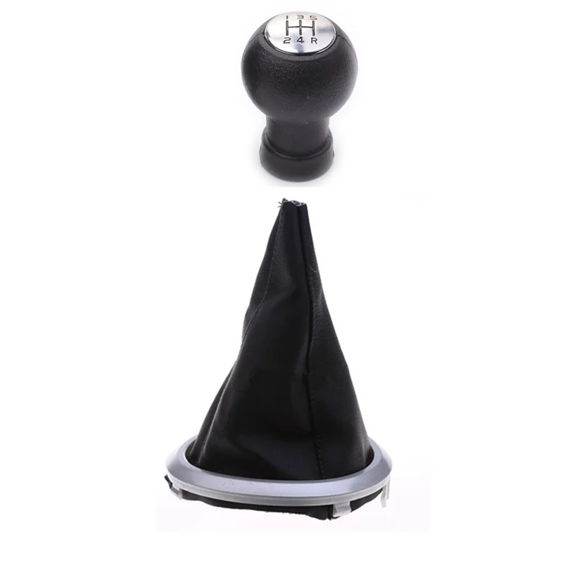 

5 Speed Manual Car Gear Knob Shift Shifter Knob Gear Shifter Collars Chrome Black Cap For Suzuki Swift 2005-2010 / SX4 2007-2013