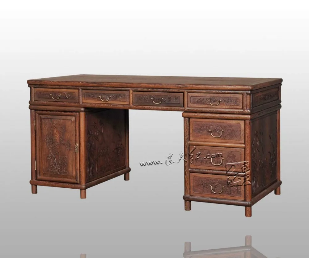Living Room Computer Desk Burma Rosewood Rectangle Book Tables Carved