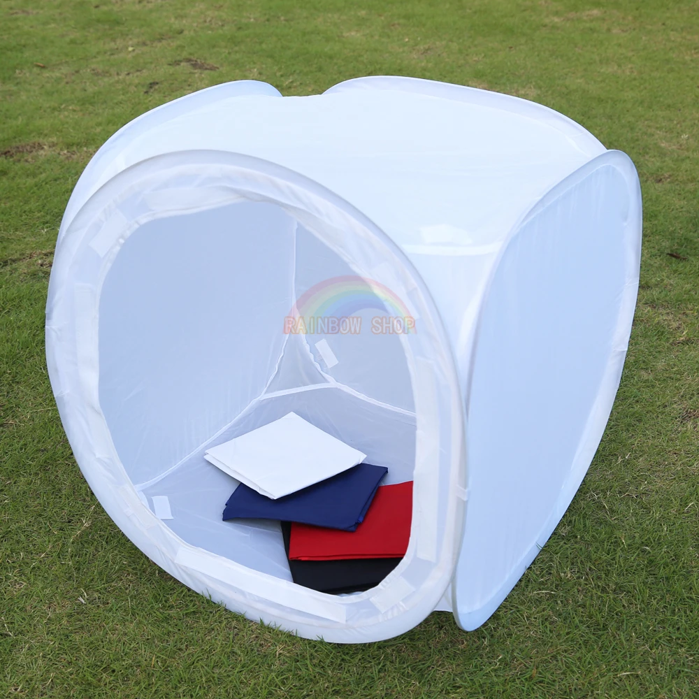 

Light Tent Photo Studio Soft Box 50x50x50cm Light Shooting Tent Cube Softbox with 4 Flocked Background High Quality