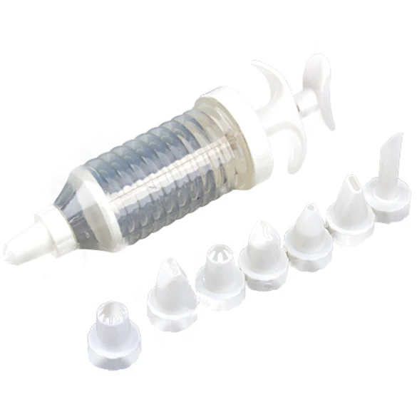 Icing Syringe Cake Decorating Piping With Tips 8 Set Of Nozzles Set