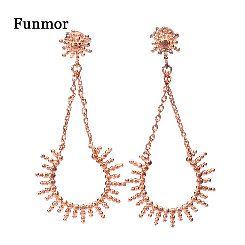 

Funmor Casual Sun Shape Stud Earrings 925 Sterling Silver Women Girls Vacation Banquet Engagements Decoration Accessories Gifts