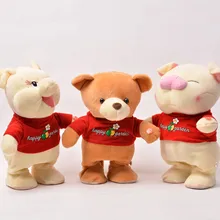 Электрическая ходячая музыка Голосовая Интерактивная головоломка может медведь Милая свинья плюшевая игрушка милые плюшевые мягкие игрушки