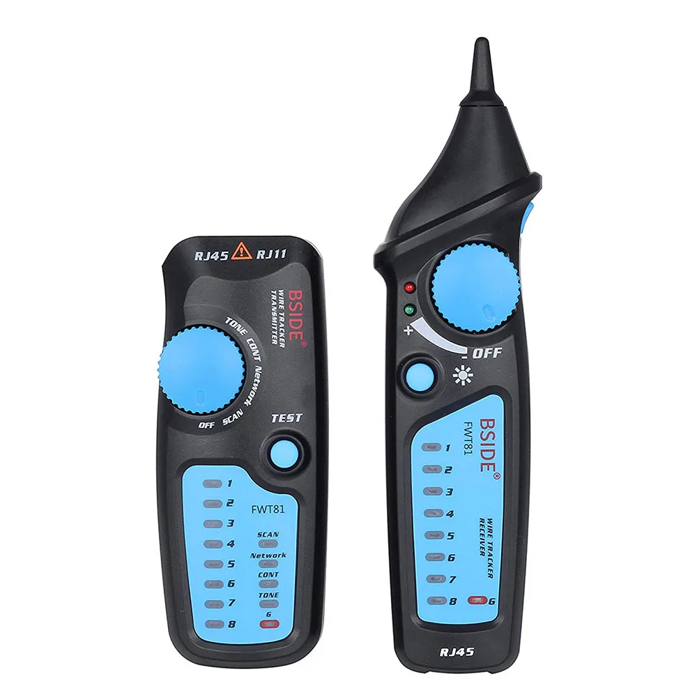 FWT81 كابل المقتفي RJ45 RJ11 أسلاك الهاتف شبكة LAN التلفزيون الكهربائية خط الباحث الفاحص
