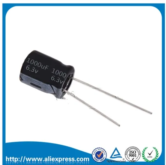 

50PCS 6.3V 1000UF 1000UF 6.3V Aluminium Electrolytic Capacitor Size 8*12MM 6.3 V / 1000 UF Electrolytic Capacitor Free Shipping