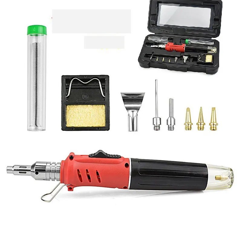 

HS-1115K 10 in 1 electronic ignition gas soldering iron Gas-fired soldering iron welding equipment air Soldering Tools