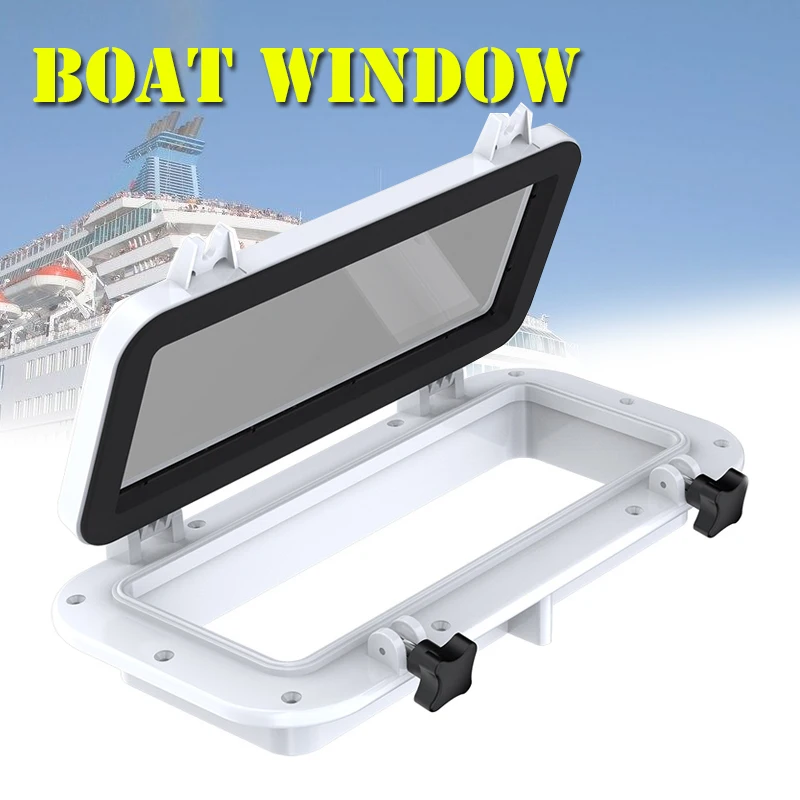 1 Pc 40x20cm WHITE Boat Ship Yacht Car Replacement Porthole Rectangular Waterproof Rubber Seal Skylight Cover RV Window Parts oem odm parcel shelf for changan cs75plus 20 22 lid boot lid rear window inner trunk curtain cover shutter car parts