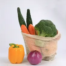 Повседневная сумка на шнурке, хлопковые продукты, многоразовая белая сумка-тоут, Подарочная сумка для овощей и фруктов