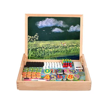 

Children Early Educational Toys Learning Boxes Magnetic Sticker 33 x 28 x 4.5cm Double-sided Drawing Board