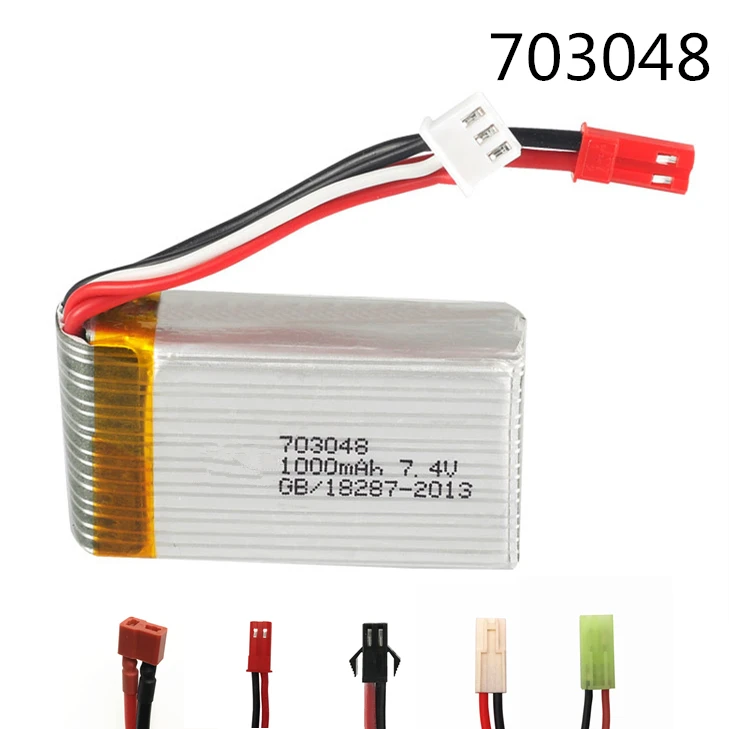 Hobby Hub 7,4 V 1000 mah 25c 2s Lipo батарея для MJXRC X600 Lipo батарея 7,4 v 1000 mah 703048 пульт дистанционного управления игрушки батарея