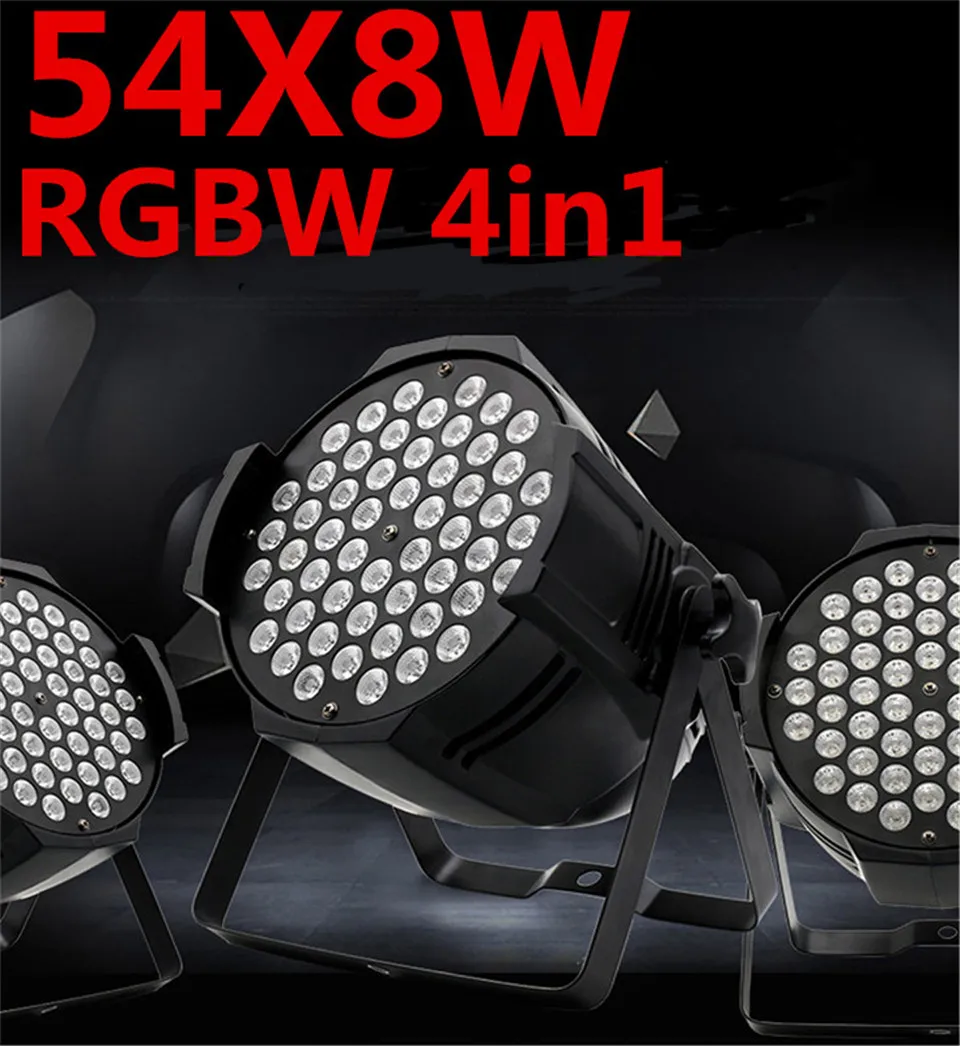 

Aluminum alloy LED par 54x8W RGBW 4in1 LED Par Can Par64 led spotlight dj projector wash lighting stage light light