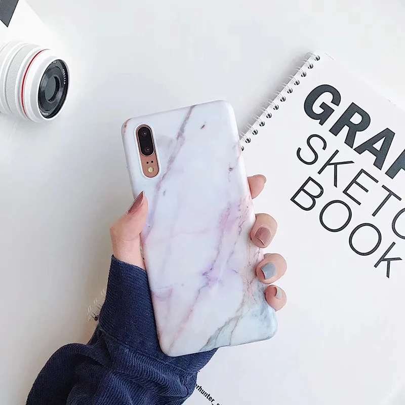 Каменная текстура чехол для телефона huawei P20 P30 Mate20 Pro Lite Классический Мраморный матовый мягкий чехол для huawei 30lite 20lite Mate20lite - Цвет: 8