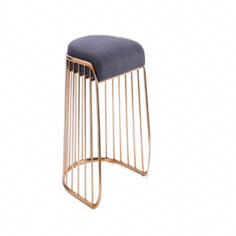 

Nordic Modern Simple Golden Wrought Iron Restaurant Cafe Dining Chair Cafe Bar Table Chair Leisure Non-slip Creative Chair