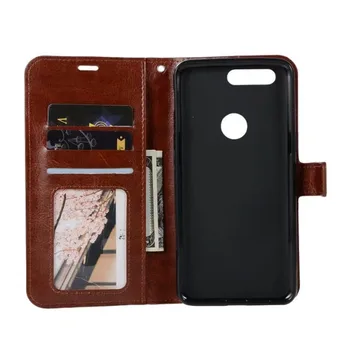 

10pcs/lot New Crazy horse grain wallet PU Leather case with card holder For Oneplus 5T
