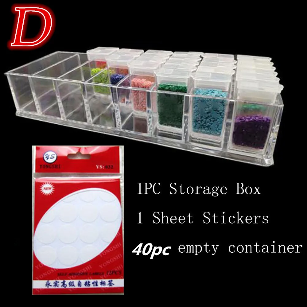 

new 40 Bottles Diamond Painting Beads Container Shelf Rack Display Stand Box Container Storage Full Square/Round Drill