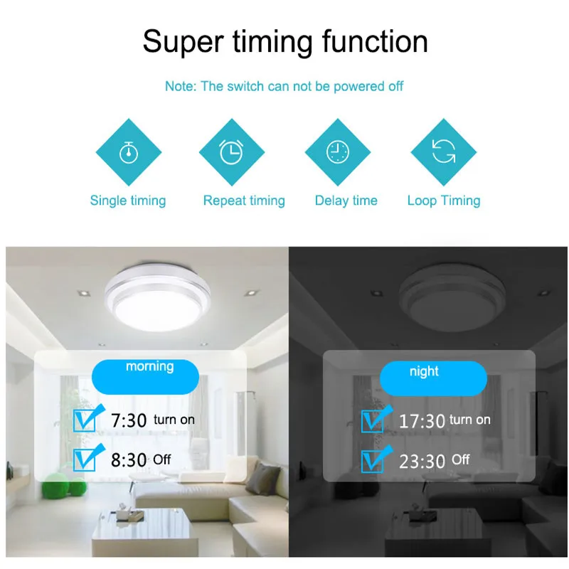 Sonoff T1 EU US UK Smart Wifi Wall Light Switch 1 2 3 Gang Touch/WiFi/RF/APP Remote Smart Home Wall Touch Switch Work with Alexa