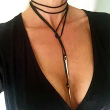 NK2025 готический панк ретро Bijoux Длинный кисточкой заклепки галстук-бабочка черный бархат Чокеры ожерелье для женщин ювелирные изделия подарок девушка колье