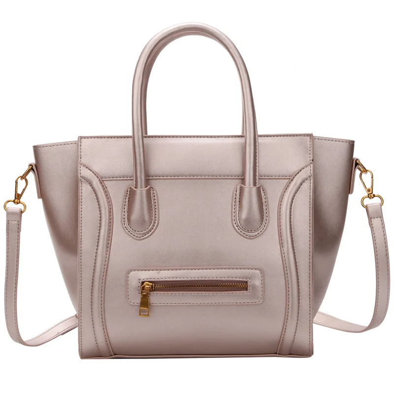 

High Quality new Bags for women 2019 Leather Handbags Big Women Bag Casual Bags Tote Brand Shoulder smile face Bag Ladies Large