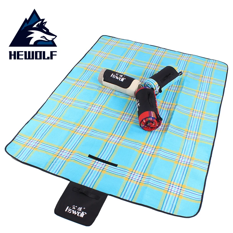 Hewolf الألومنيوم فيلم في الهواء الطلق سجادة للرحلات للماء الرطوبة التخييم حصيرة في الهواء الطلق المشي السفر للطي المحمولة شاطئ واقية 2 حجم